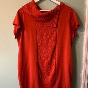 Cato burnt orange sweater with sleeves